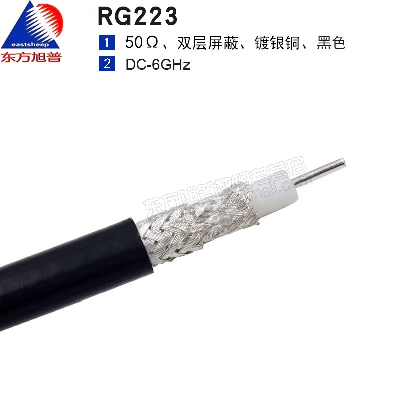 東方旭普 射頻連接線 RG223雙層屏蔽鍍銀 柔軟型