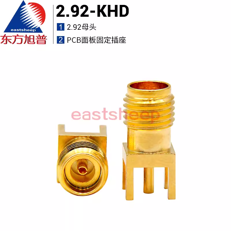 東方旭普 毫米波射頻連接器 2.92-KHD PCB面板固定插座座 DC-40G